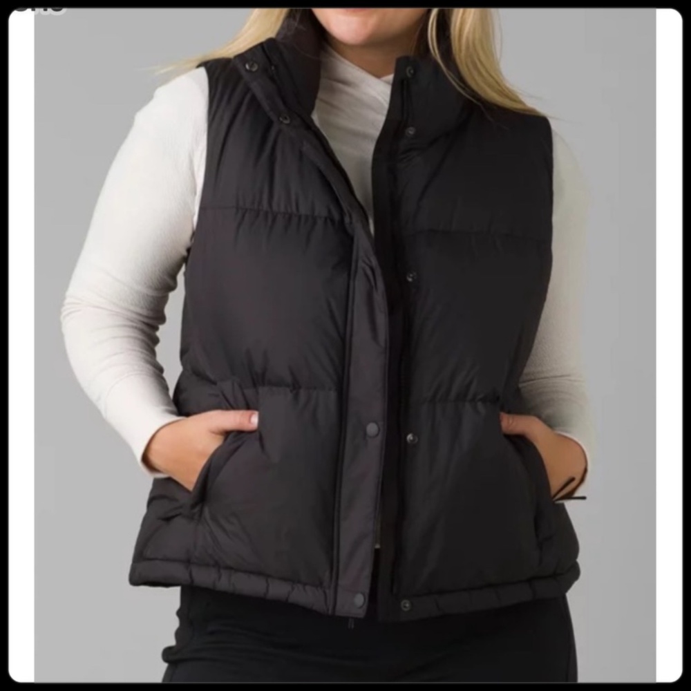 prAna NWT Hellebore Down Vest Charcoal Medium W1320224 - Picture 2 of 16